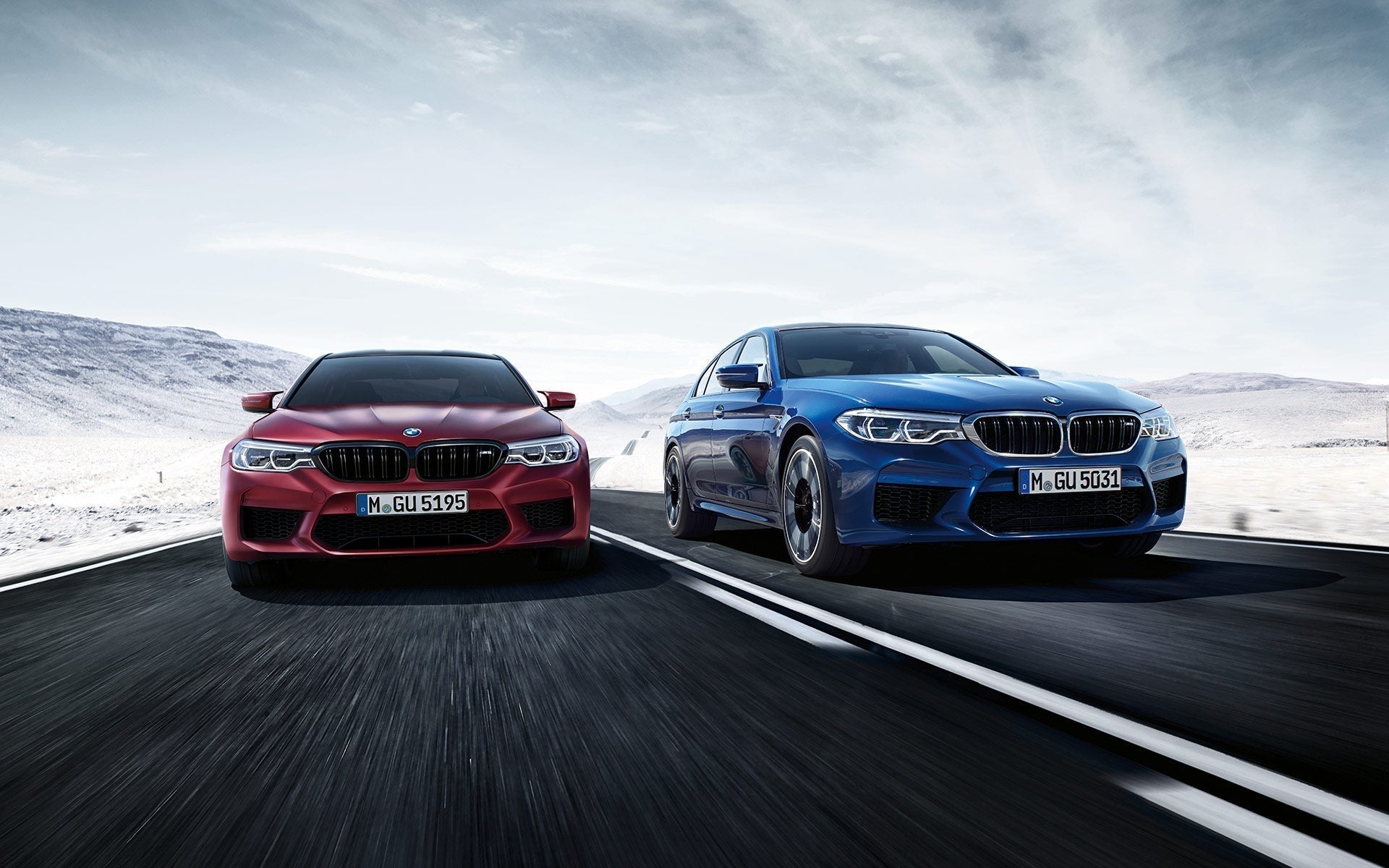 BMW M5 on open road